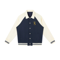 Contrast Raglan Sleeve Baseball Jacket