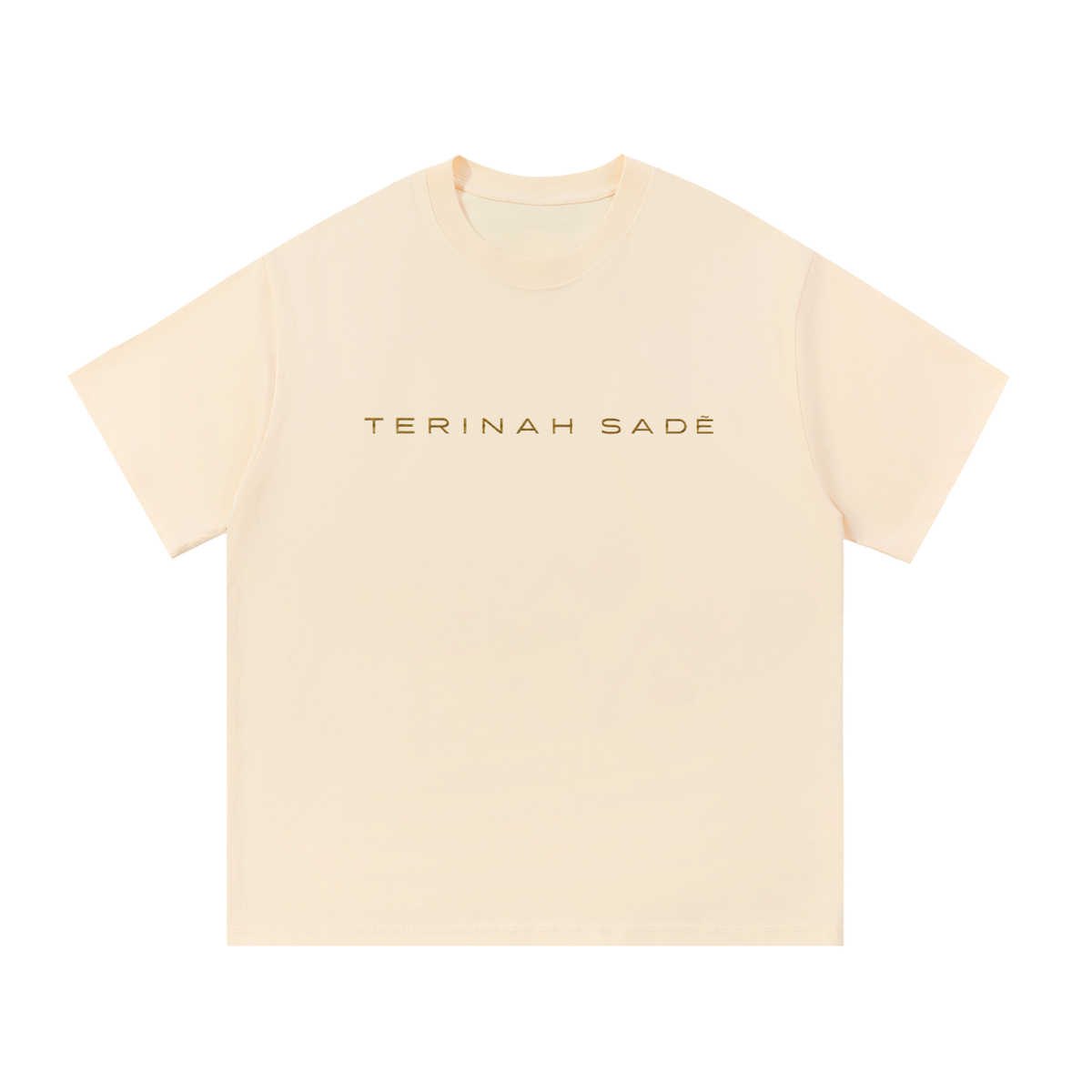Light gray ODMPOD Essential Cotton T-Shirt laid flat, showing front view and classic crew neck style.