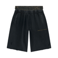 Unisex Vintage Wash Distressed Wide Leg Shorts