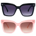 HGIOOIGH 2pack Bifocal Sunglasses UV400 Protection Oversized Square Reading sunglasses +2.0
