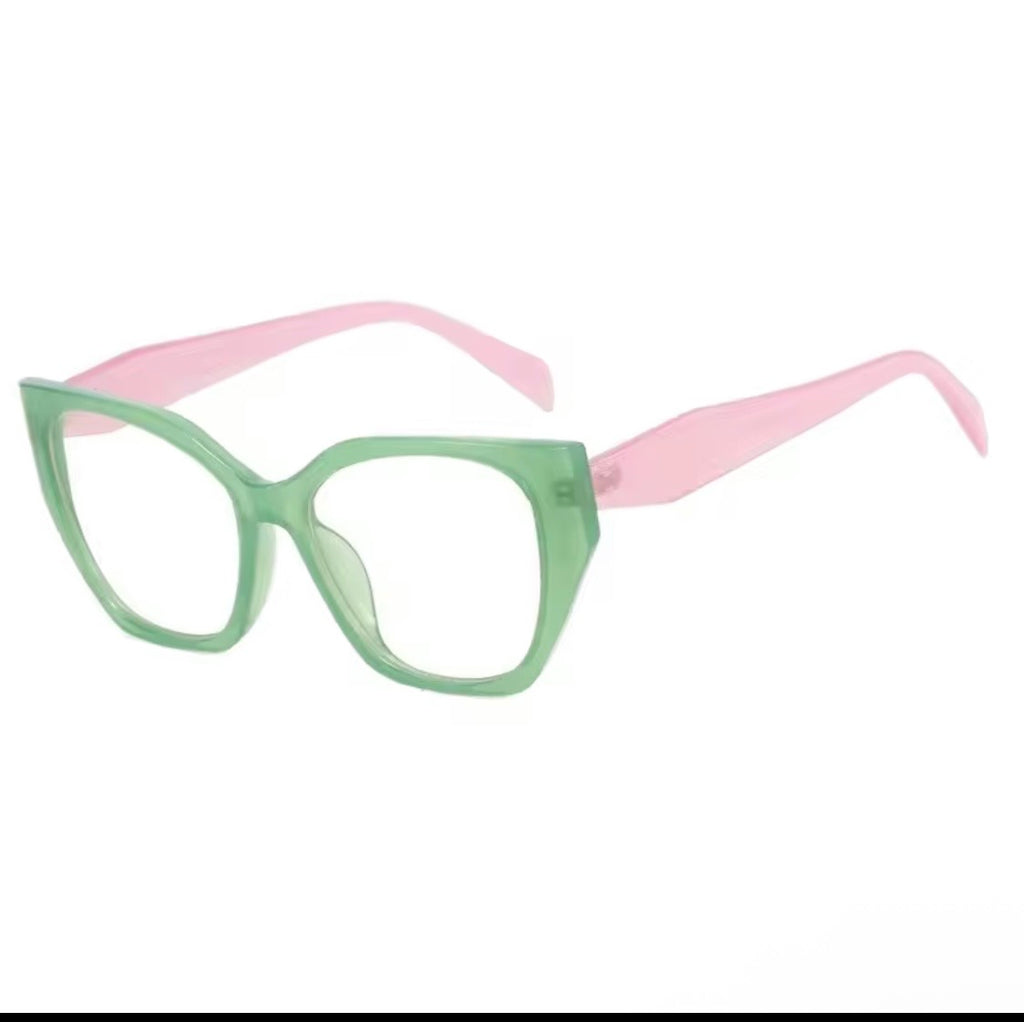 Retro square glasses anti blue light