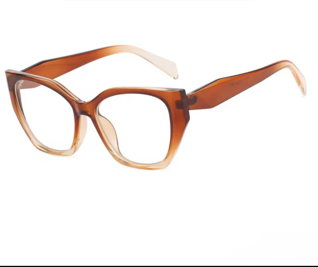 Retro square glasses anti blue light