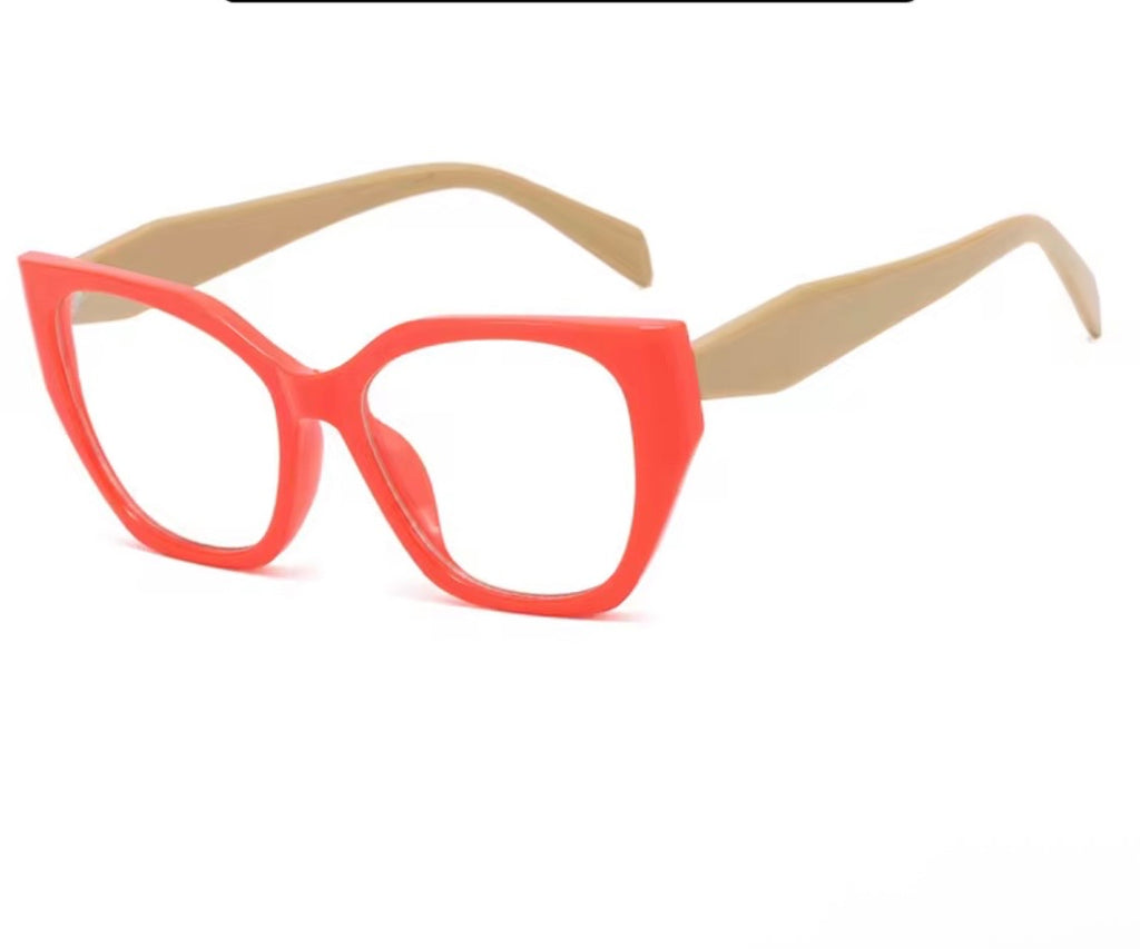 Retro square glasses anti blue light