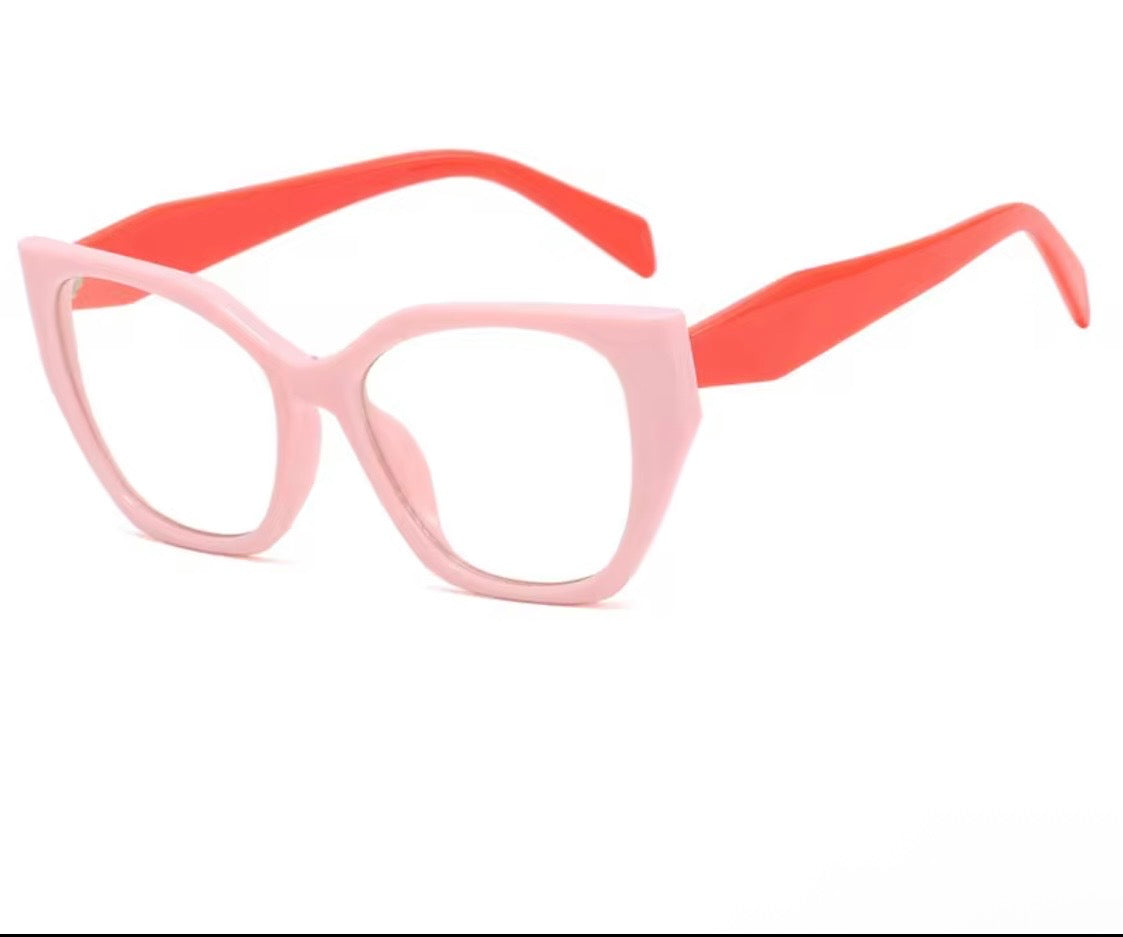 Retro square glasses anti blue light